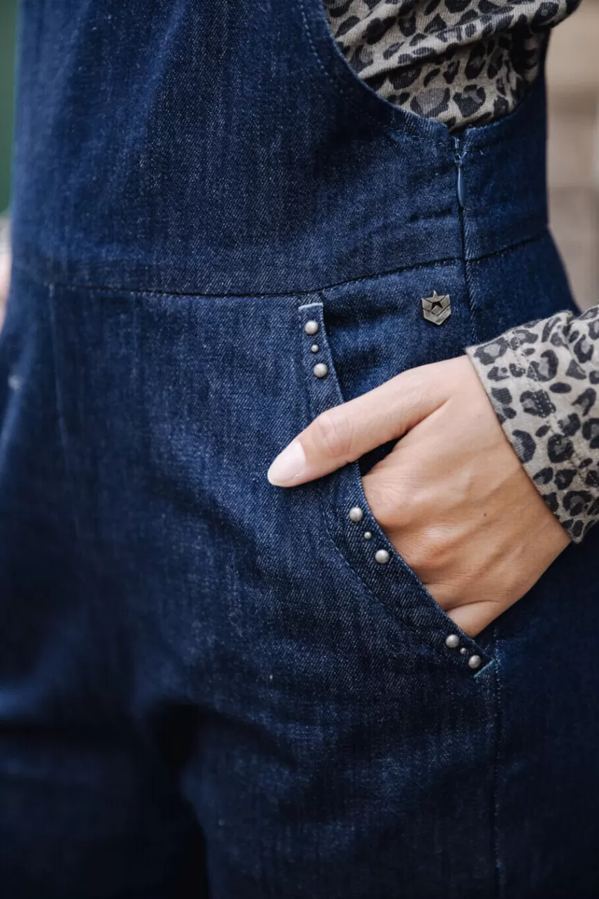 Freeman T. Porter - Jean Slim Thalie Taille Haute pour Femme - Détails Contrastés Denim Élégant