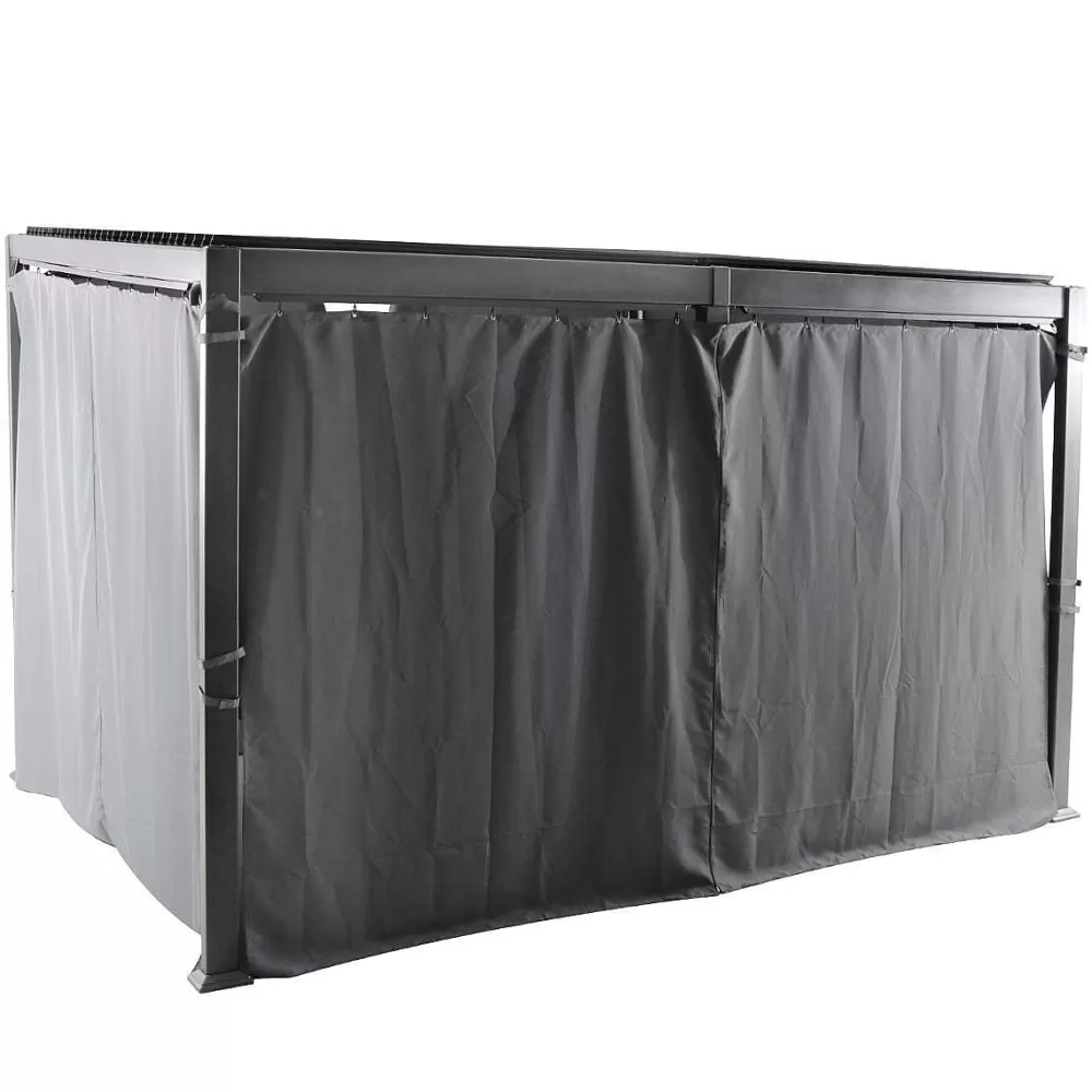 Tonnelle Avila - Abri d'extérieur 4x3 mètres avec structure renforcée 

Toile résistante Anthracite - Solution d'ombrage élégante pour jardin 

(Hespéride Tonnelles - Modèle Rail Graphite)