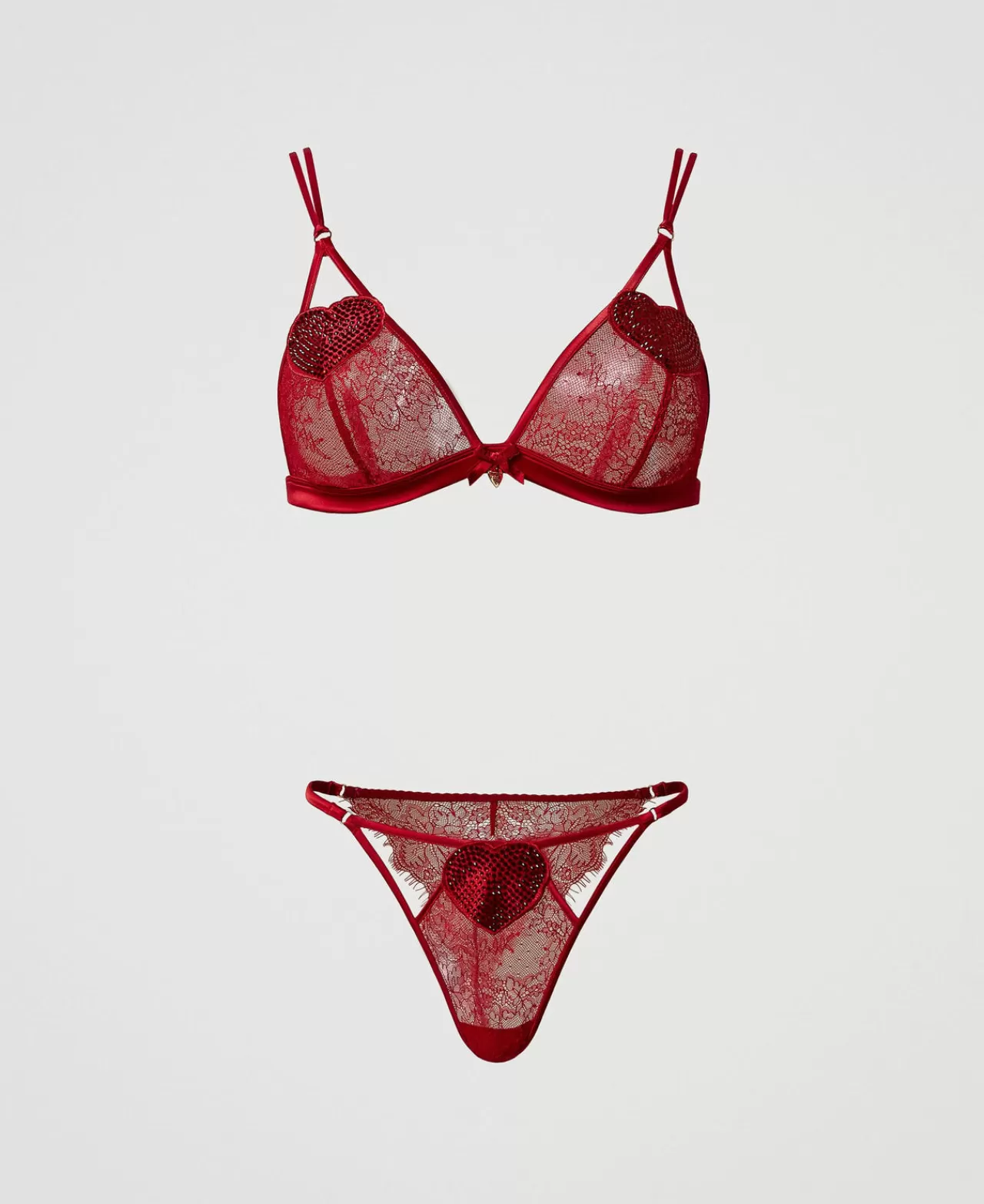Soutien-gorge Triangel et Slip Brésilien en Dentelle Élégante - Collection TWINSET Milano