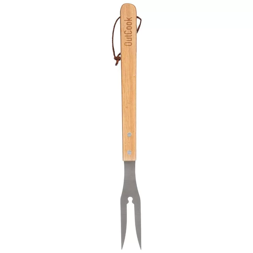 Set Pratique pour Barbecue - 3 Ustensiles Robuste avec Manches en Bois Massif | Cuisson Extérieur Intex BeToys