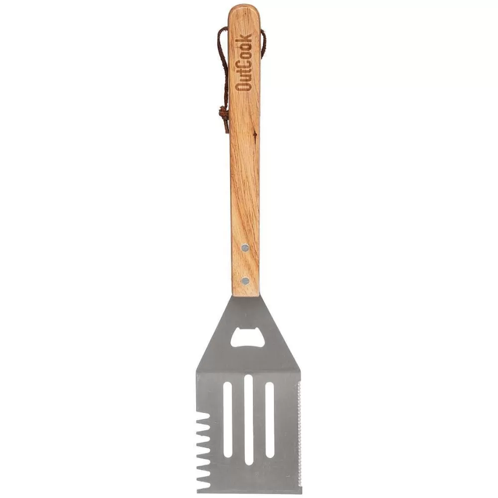 Set Pratique pour Barbecue - 3 Ustensiles Robuste avec Manches en Bois Massif | Cuisson Extérieur Intex BeToys