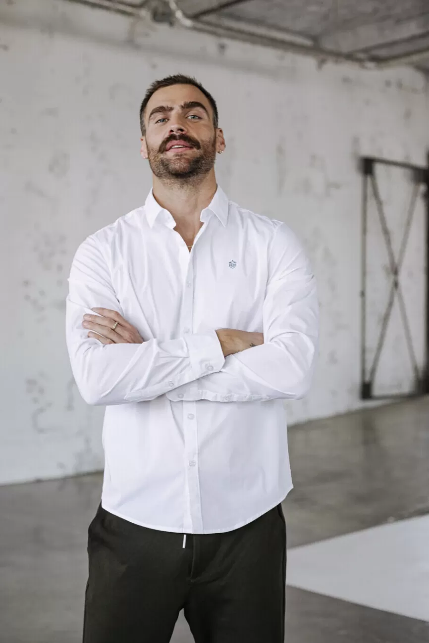 Freeman T. Porter - Pantalon Slim Yoris en Poplin Stretch Pour Homme - Confort Élégant au Quotidien