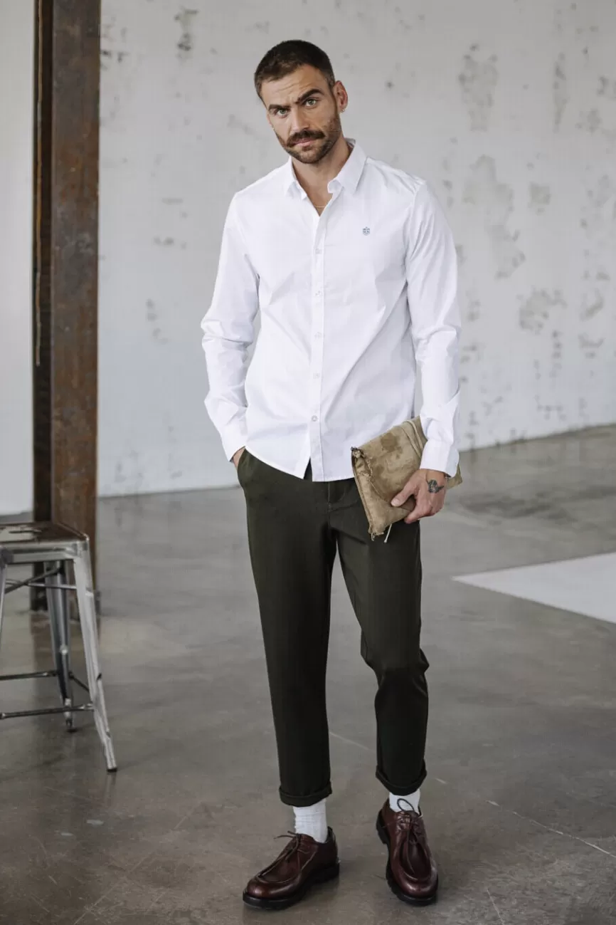 Freeman T. Porter - Pantalon Slim Yoris en Poplin Stretch Pour Homme - Confort Élégant au Quotidien