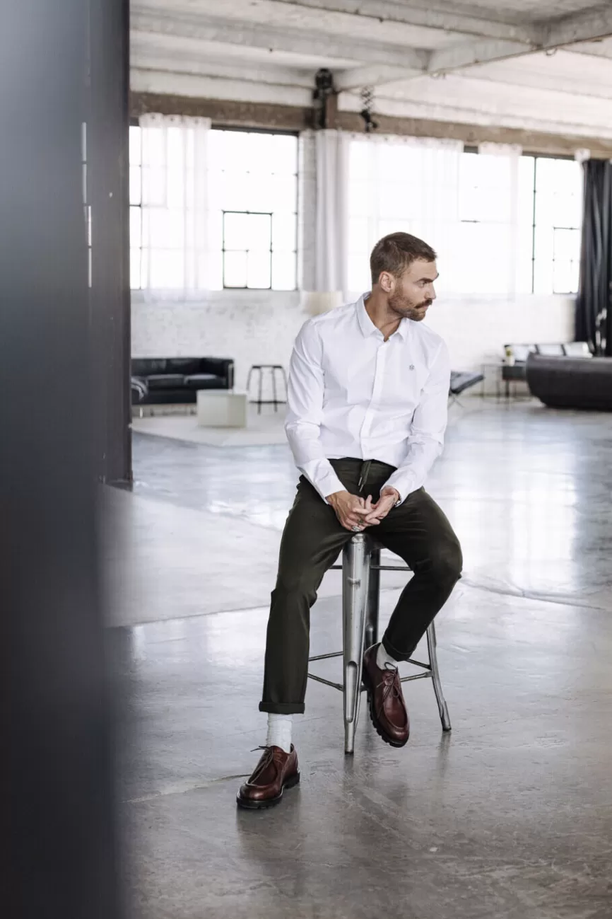 Freeman T. Porter - Pantalon Slim Yoris en Poplin Stretch Pour Homme - Confort Élégant au Quotidien